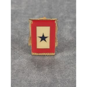 Blue Star Military Service Flag Banner Lapel Hat Pin Armed Forces Veteran USA